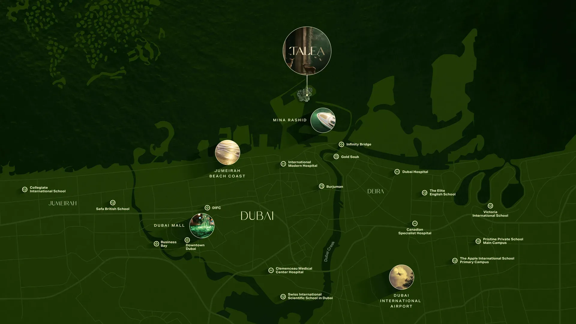 Location map of Forest by Beyond in Dubai Maritime City