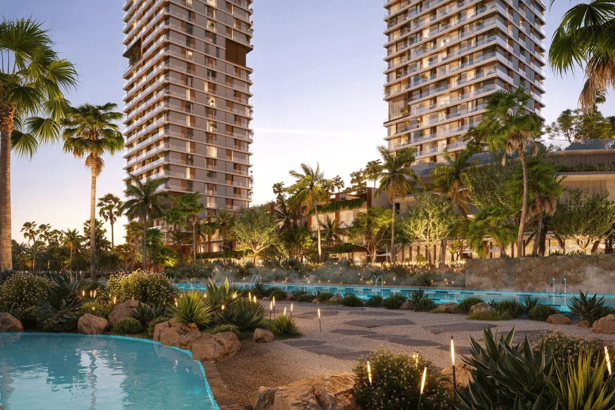 Luxury pool area